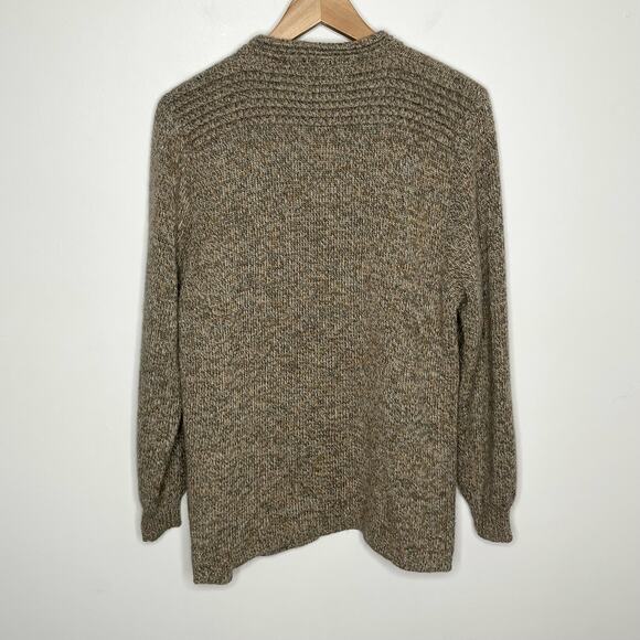 Simply Natural Womens Open Front Alpaca Cardigan Sweater Brown Pockets Neutral - Picture 9 of 11